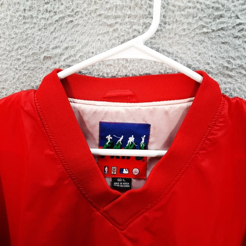 Vintage Wisconsin Badgers Jacket Adult Large Red Windbreaker 1990s Y2K NCAA‎